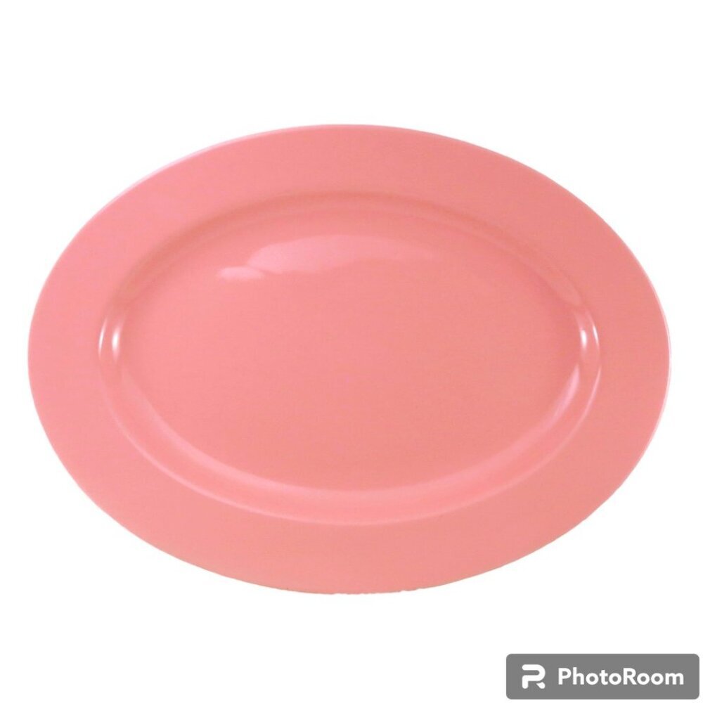Fitz & Floyd Coral Peach Oval Serving Platter Total Color Spectrum #289 Japan
